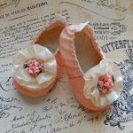 Sorbet-peach Lace Baby Shoes